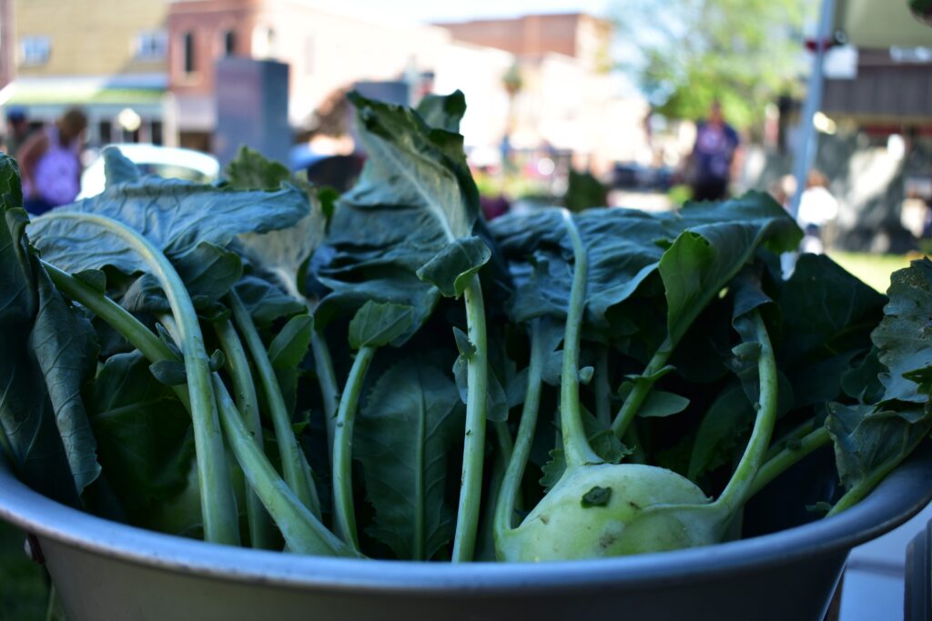 Kohlrabi sitting in bowl